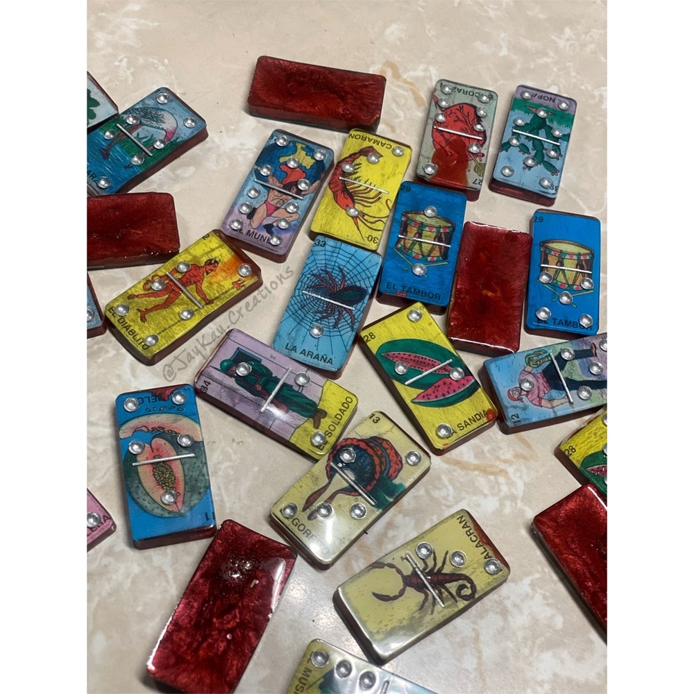 Loteria theme dominos set